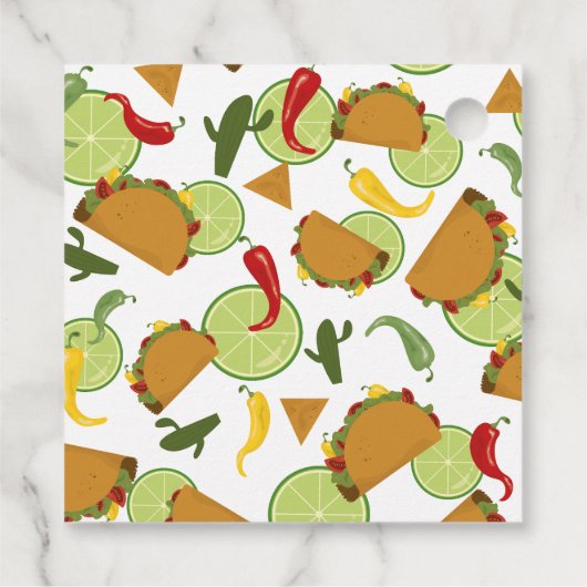 メキシコのフィエスタは、タコ'ベビーの赤ちゃんシャワーを見よう フェイバータグ (裏面)