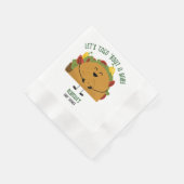 メキシコのフィエスタは、タコ'ベビーの赤ちゃんシャワーを見よう 縁ありカクテルナプキン (角)