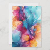 メキシコのフィエスタアルコールイ結婚ンク 招待状 (裏面)