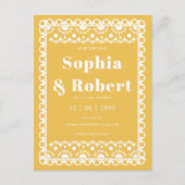 メキシコのフィエスタイエローパペルピカド日付を保存 案内ポストカード (正面)