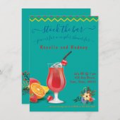 メキシコのフィエスタカップルのシャワーストックバー 招待状 (正面/裏面)