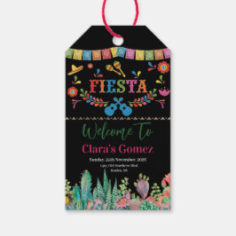 メキシコのフィエスタカラフルなサボテンの花嫁シャワー ギフトタグ