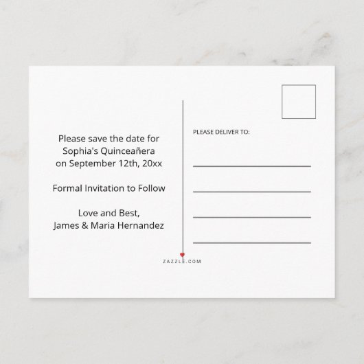 メキシコのフィエスタカラフルフローラの保存 案内ポストカード (裏面)