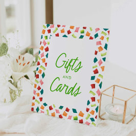 メキシコのフィエスタギフトとカードサイン 台座サイン