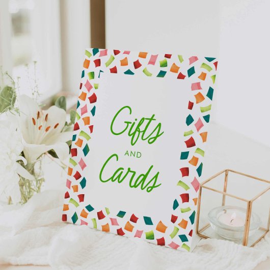 メキシコのフィエスタギフトとカードサイン 台座サイン