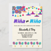 メキシコのフィエスタジェンダーがニーニャまたはニーニョを明らかにする 招待状 (正面)