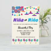 メキシコのフィエスタジェンダーがニーニャまたはニーニョを明らかにする 招待状 (スタンド正面)