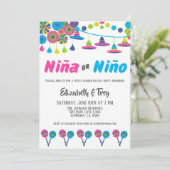 メキシコのフィエスタジェンダーがニーニャまたはニーニョを明らかにする 招待状 (スタンド正面)