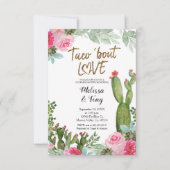 メキシコのフィエスタタコの恋カップルのシャワーInvi 招待状 (正面)