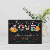 メキシコのフィエスタタコの愛のリハーサルディナー 招待状 (スタンド正面)