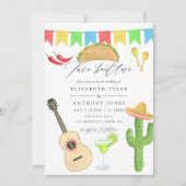 メキシコのフィエスタタコをテーマ結婚にした 招待状 (正面)