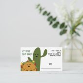 メキシコのフィエスタタコカップルおむつラッフル エンクロージャーカード (スタンド正面)