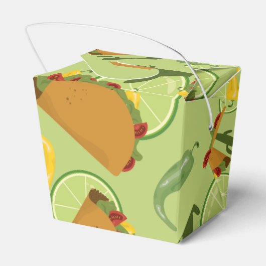 メキシコのフィエスタタコカップル赤ちゃんシャワー フェイバーボックス (裏面サイド)