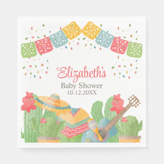 メキシコのフィエスタタコ'ベビーの赤ちゃんシャワーについて スタンダードランチョンナプキン (正面)