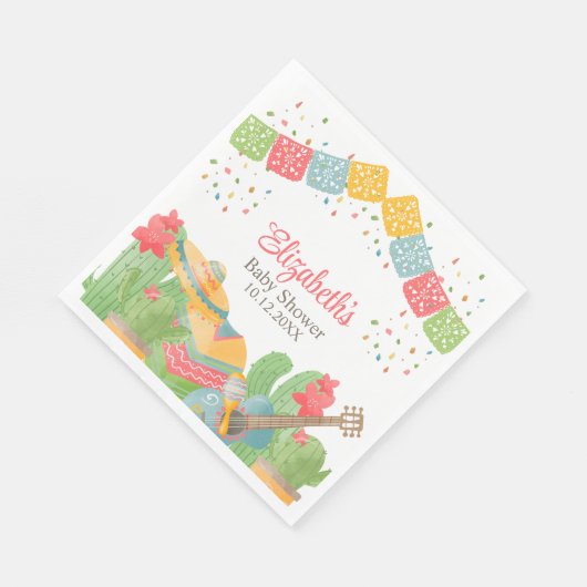 メキシコのフィエスタタコ'ベビーの赤ちゃんシャワーについて スタンダードランチョンナプキン (角)