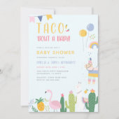 メキシコのフィエスタタコベビーカップルのシャワー 招待状 (正面)