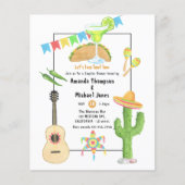 メキシコのフィエスタタコ'ロブカップルのシャワー チラシ (正面)