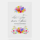 メキシコのフィエスタタコ'ロブシャワーへようこそ アクリルサイン (正面)