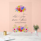 メキシコのフィエスタタコ'ロブシャワーへようこそ アクリルサイン (ウェディング)