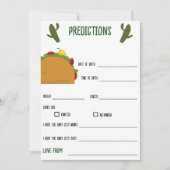 メキシコのフィエスタタコ予測ベビーゲーム 招待状 (正面)