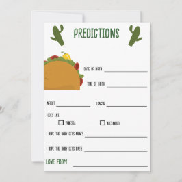 メキシコのフィエスタタコ予測ベビーゲーム 招待状