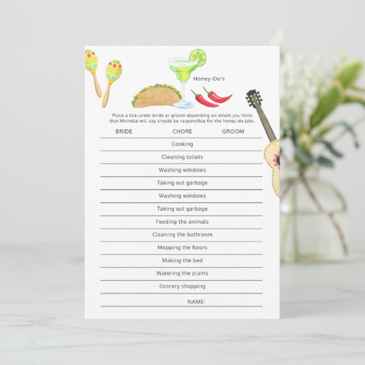 メキシコのフィエスタタコ'Love Honey Do's Game 招待状 (スタンド正面)