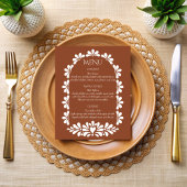 メキシコのフィエスタタラベラterracotta bohoのメニューカード