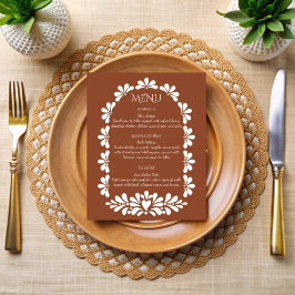 メキシコのフィエスタタラベラterracotta bohoのメニューカード