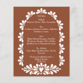 メキシコのフィエスタタラベラterracotta bohoのメニューカード (裏面)