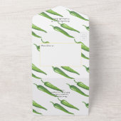 メキシコのフィエスタタ結婚コ/カップルのシャワー オールインワン招待状 (外側)