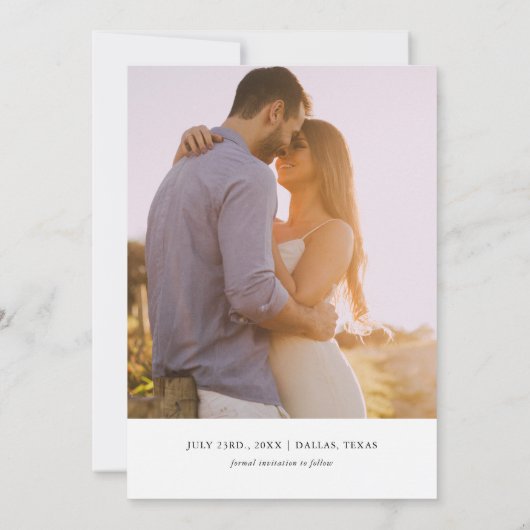 メキシコのフィエスタテーマ写真で日付を保存 招待状 (裏面)