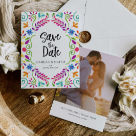 メキシコのフィエスタテーマ写真で日付を保存 招待状