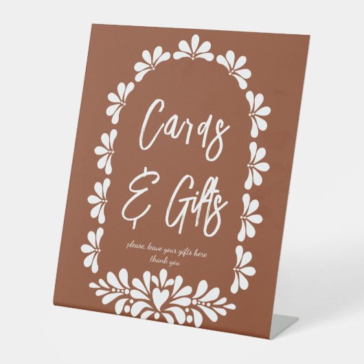 メキシコのフィエスタパーティーテラコッタタラベラの贈り物 台座サイン (正面)