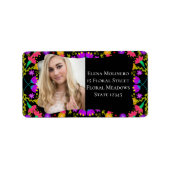 メキシコのフィエスタフローラの写真とアドレス ラベル (正面)