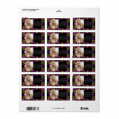 メキシコのフィエスタフローラの写真とアドレス ラベル (フルシート)