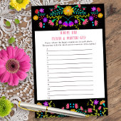 メキシコのフィエスタフローラフォトゲームの回答シート