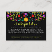 メキシコのフィエスタフローラブックリクエスト赤ちゃんシャワー エンクロージャーカード (正面)