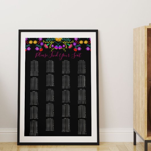 メキシコのフィエスタフローラ表の座席表 ポスター