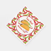 メキシコのフィエスタフードタコ素晴らしフードパーティー スタンダードランチョンナプキン (角)