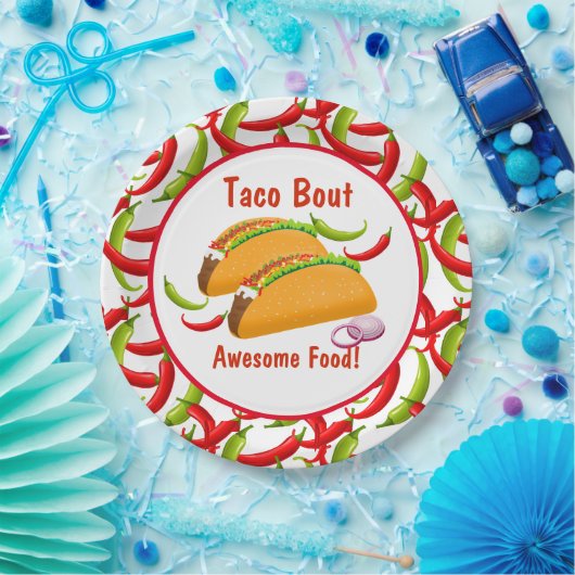 メキシコのフィエスタフードタコ素晴らしフードパーティー ペーパープレート (パーティー)