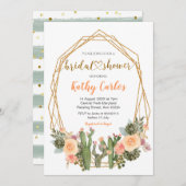 メキシコのフィエスタブライダルシャワー招待 招待状 (正面/裏面)