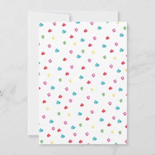 メキシコのフィエスタベビーシャワークロサーライン 招待状 (裏面)