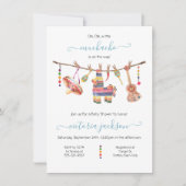 メキシコのフィエスタベビーシャワークロサーライン 招待状 (正面)