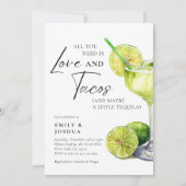 メキシコのフィエスタマルガリータカップルのシャワー 招待状 (正面)