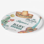 メキシコのフィエスタリトルムチャチョ赤ちゃんシャワーテンプラット ペーパープレート (アングル)