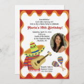 メキシコのフィエスタ写真誕生日招待状 招待状 (正面/裏面)