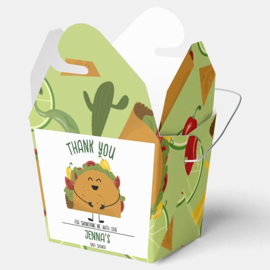 メキシコのフィエスタ感謝していタコ君の赤ちゃんシャワー フェイバーボックス (オープン)