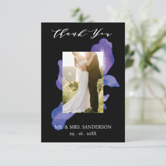 メキシコのフィエスタ結婚写真のサンキューカード サンキューカード (スタンド正面)