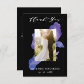 メキシコのフィエスタ結婚写真のサンキューカード サンキューカード (正面/裏面)