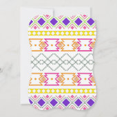 メキシコのフィエスタ花模様は私の花嫁になる 招待状 (裏面)